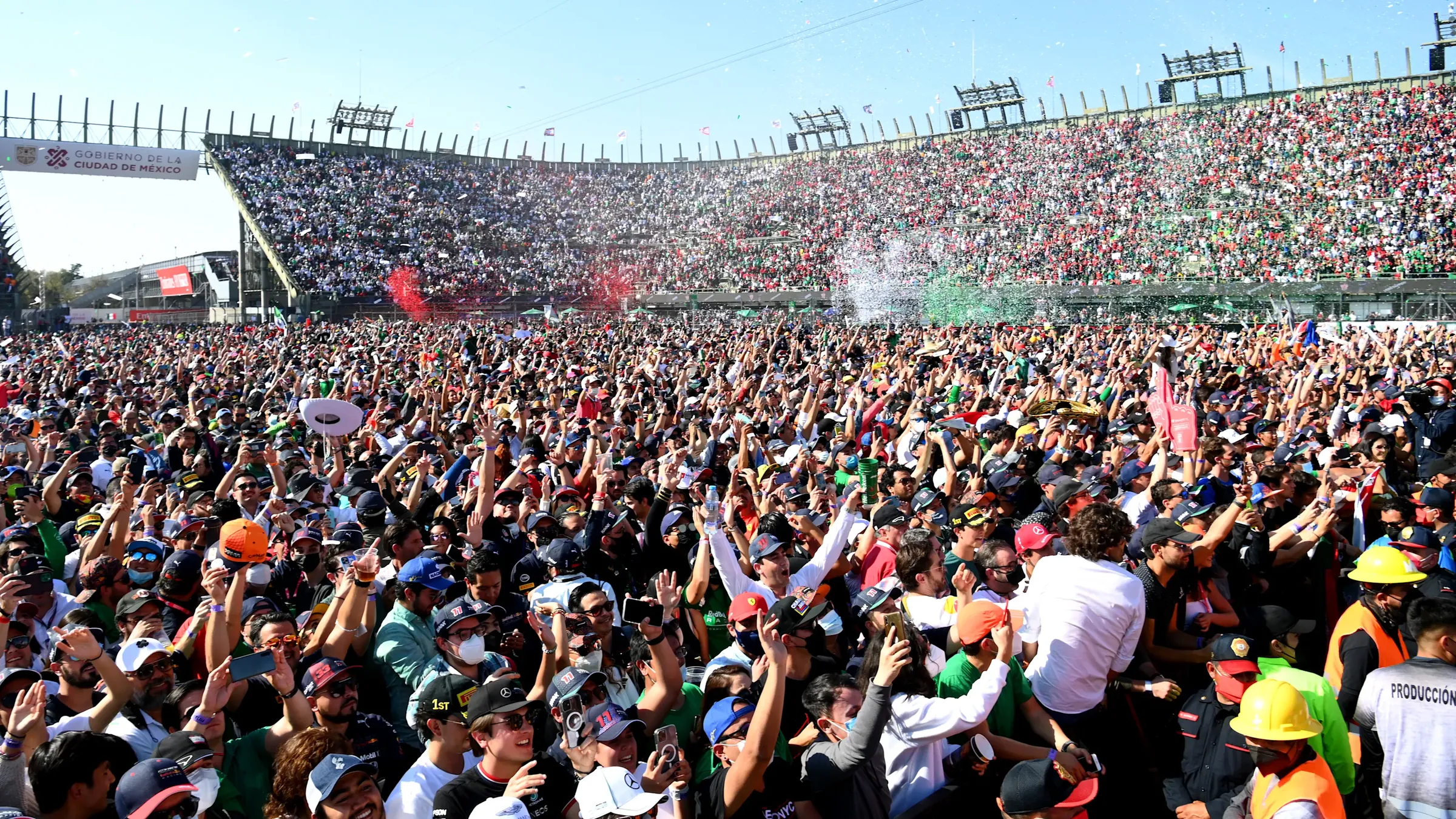 Fans at the Foro Sol, Mexico City Grand Prix