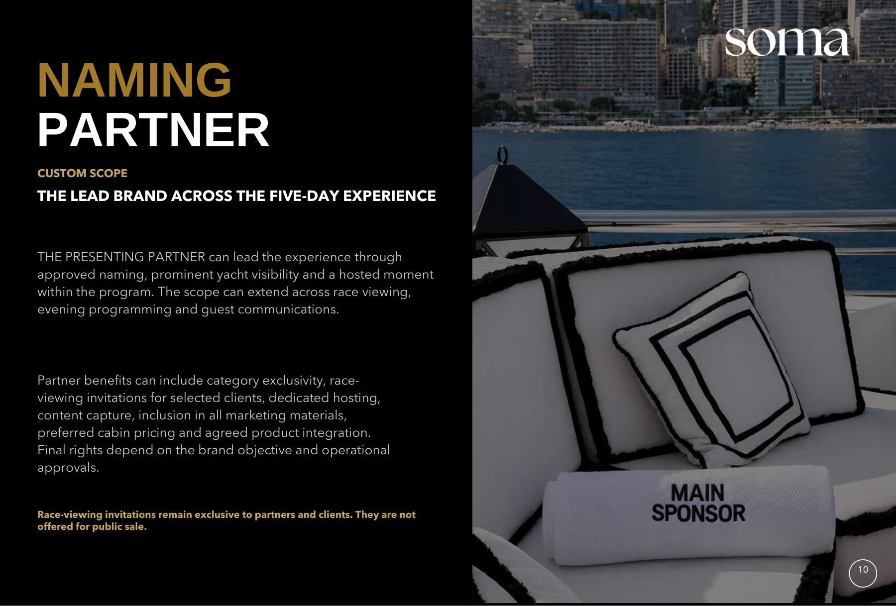 Naming partner — the lead brand across the five-day experience