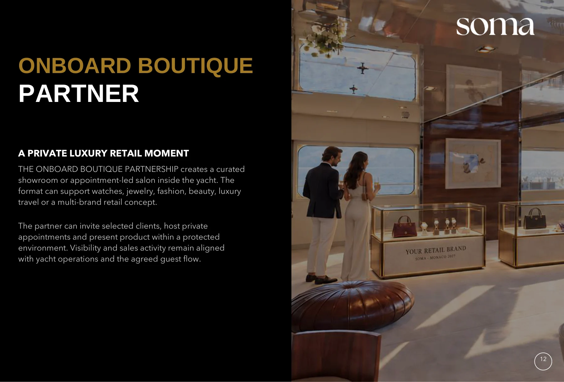 Onboard boutique partner — a private luxury retail moment
